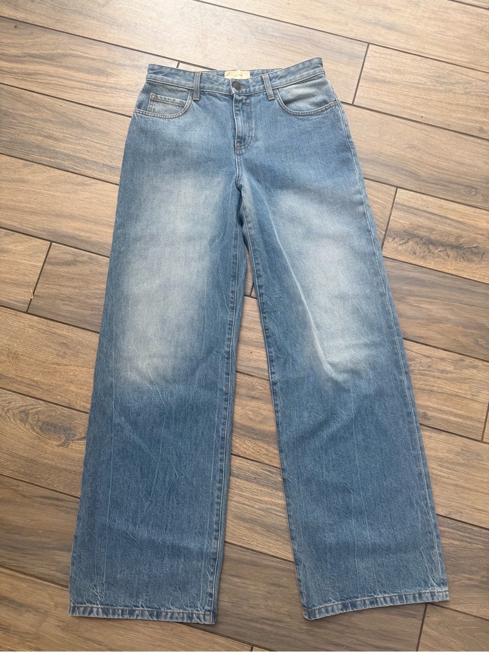 Classic Wide-Leg Women’s Jeans - Light Blue the row denim, size 2